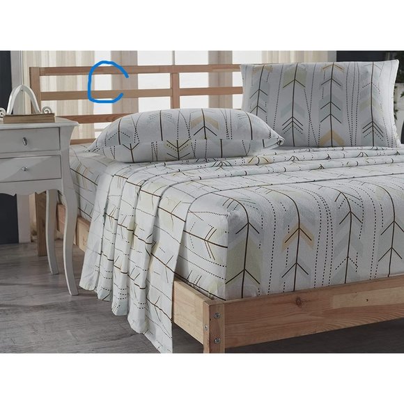 Other - New Flannel Collection-100% Cotton Bed Sheet Set, 2 Sides Brushed for Ex…